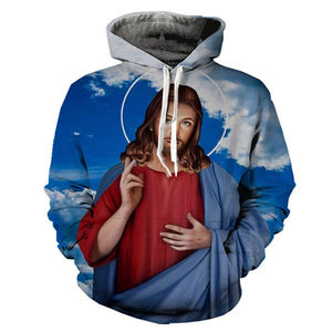 Ecowalson erkek Hoodie 3D baskılı din çapraz İsa mesih tanrı Jersey kazak ceket Harajuku rahat bahar artı boyutu için - Product Image 6