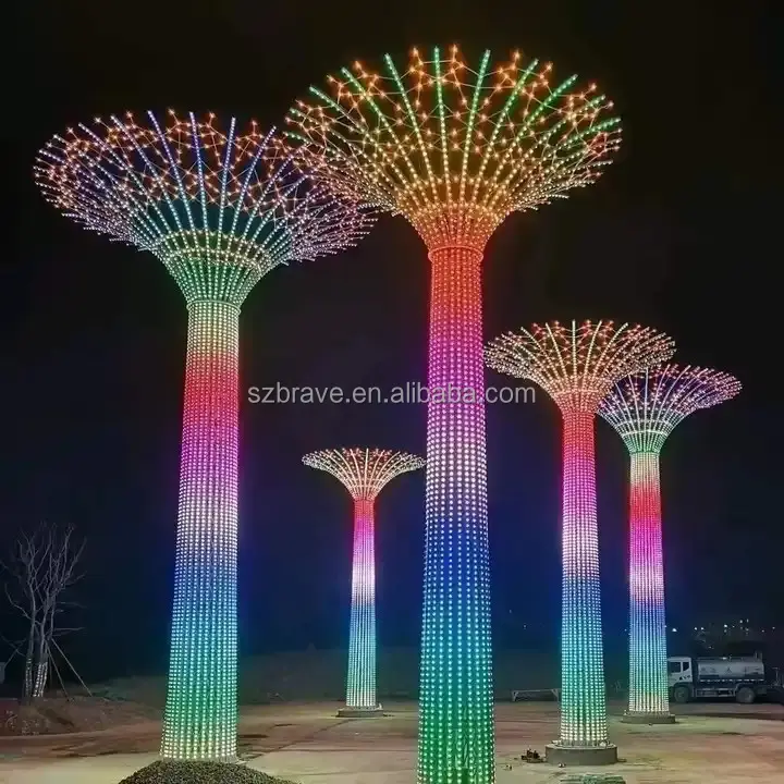 Outdoor Kerst Decoratieve Led Straat 3d Verlicht Sculptuur Motief Licht Ijzeren Frame Led Vakantie Decoratie Toren Motief Licht