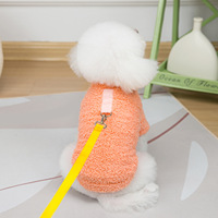 T-shirt pull chaud et confortable en polaire double face pour chien et chat, col rond, vêtements à deux pattes pour l'automne et l'hiver
