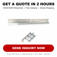 Support nickelé sur mesure OEM avec grille d'angle perforée et bride rivetée pour pack de batteries de précision OEM ODM