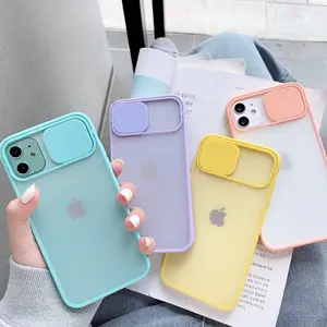 Ốp Bảo Vệ Ống Kính Trượt Cho Máy Ảnh, Ốp Lưng Mềm Nhám Mờ Bảo Vệ Cho Apple iPhone 6 7 8 Plus Xr Xs 12 Mini 11 Pro Max