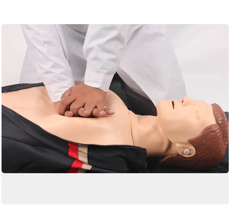التدريس المتقدم الإسعافات الأولية التدريب على الإسعافات الأولية CPR Manikin Model PVC العلوم الطبية المستخدمة Cpr Manikins نصف الجسم الصدمة القزم