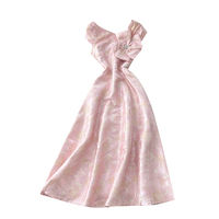 Robes longues élégantes d'été à taille haute avec broderie florale 3D pour femmes, pour le travail et les soirées
