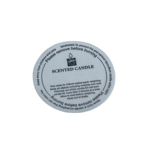 เทียนหอมรูปถ้วย ทำจากขี้ผึ้งถั่วเหลือง งานแฮนด์เมด ของตกแต่งงานแต่งงาน แผ่นรองกันฝุ่น ทรงกลม สีขาว - Product Image 3