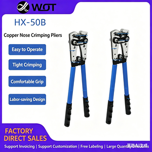 Pince à <span class=keywords><strong>sertir</strong></span> pour fils d'acier HX-50B, vente directe usine, pour bornes nues, câbles cuivre-aluminium, circlip, personnalisable OEM - Product Image 4