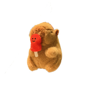 Dễ thương capybara siêu mềm sang trọng Mặt dây chuyền búp bê thêu Keychain đồ chơi PP bông đầy gấu loại món quà nhỏ bán buôn - Product Image 5