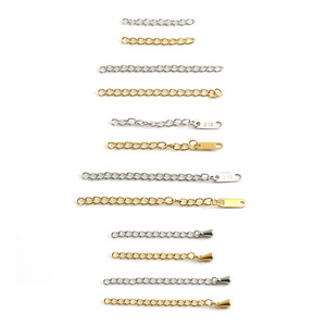 Stainless Steel Extension Chains 18k Gold Plated For Necklace Making DIY Jewelry Accessories Chain Links ZA306Z307Z308Z309Z310 - Product Image 1