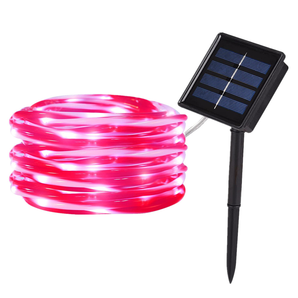 8 Modes Solar Candy Color PVC Hose Light Outdoor Yard Christmas Day Decoration Rope String Lights Led