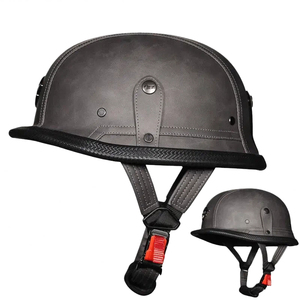 Quatre saisons Scooter <span class=keywords><strong>moto</strong></span> Vintage léger demi casque hommes et femmes voiture électrique casque ouvert visage - Product Image 4