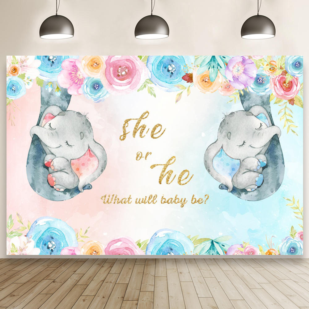 Gender Reveal Background Images - He or She Baby Shower, image size:1000x1000