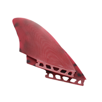 Bas quantité minimale de commande prix d'usine Surf couleur rouge aileron double ailerons quille en fibre de verre aileron de surf