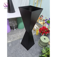 Support de fleurs noir pour vase de table de mariage décorations de centres de table de mariage