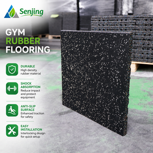 Heimfitness-Bodenbelag für Garage und Keller EPDM/SBR-Material Schallisolierende Stoßfeste Ineinandergreifende Gummimatten - Product Image 2