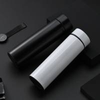 Gobelet isotherme à double paroi 500 ml en acier inoxydable, bouteille d'eau intelligente avec couvercle à affichage LED de la température