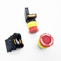 Bouton poussoir d'arrêt d'urgence à corps court SKB0-PZ301 22 mm, diamètre de la tête 30 mm, interrupteur EStop 1NC