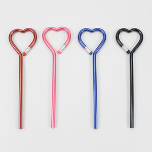 Bút Chì HB Nhựa Hình Trái Tim Thiết Kế Mới Với Hình Dạng Và Logo Tùy Chỉnh - Product Image 1