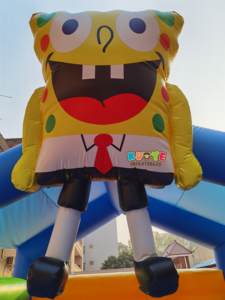 Comercial azul PVC 3D personaje <span class=keywords><strong>Bob</strong></span> <span class=keywords><strong>esponja</strong></span> <span class=keywords><strong>hinchable</strong></span> Castillo de salto Casa de rebote inflable con soplador para niños - Product Image 6