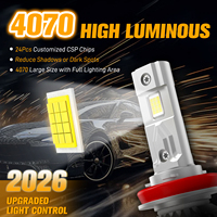 Bombilla LED T2 de 170W para Faros Delanteros de Coche, Doble Tubo de Cobre, Alta Potencia, Canbus, 12V 24V, Luces para Camión, CSP 4070, Precio de Fábrica, H4 H7 H11