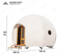 Tente Dôme Citrouille Tendance pour Hôtel de Luxe, Imperméable, pour Glamping Safari en Plein Air, Idéale pour l'Hébergement de Voyage et les Affaires