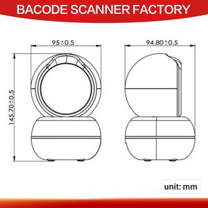 Escáner de código de barras de escritorio USB, lector de código QR 1D 2D con 200 escaneos/min en stock para supermercados y tiendas minoristas - Product Image 6