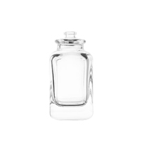 Vente chaude, flacon de parfum en verre transparent unique, vide, avec boîte, capacité de 30 ml, 50 ml, 100 ml