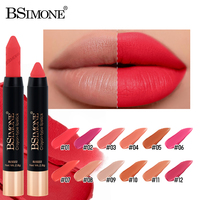Delineador de Labios y Lápiz Labial 2 en 1, Resistente al Agua, Anti Transferencia, Mate, Larga Duración, Nutritivo, 12 Tonos, OEM, ODM, Marca Privada
