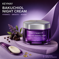 Crème de nuit pour le visage au bakuchiol, hydratante, nourrissante, lissante, raffermissante, texture coussin, alternative au rétinol, OEM ODM, marque privée