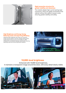 จอแสดงผล LED ขนาดใหญ่กลางแจ้ง P6.25 4K IP66 กันน้ำ สำหรับโฆษณาในพื้นที่เชิงพาณิชย์ พร้อมหน้าจอภาพ 3 มิติแบบมองเห็นได้ด้วยตาเปล่า - Product Image 5