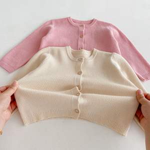 2025 Herbst- und Frühlingskollektion Neue Koreanische Kinder-Langarm-Strickjacke für Mädchen, Süßes Baby-Oberteil - Product Image 4