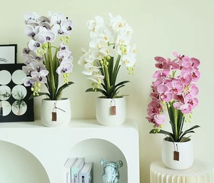 <strong>Artificial</strong> Butterfly <strong>Orchid</strong> Flower Simulated <strong>Potted</strong> Plant Living Room Desktop Decoration <strong>Artificial</strong> Flower Bonsai VP-HL016 - Product Image 1