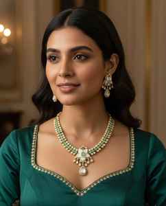 Indian Wedding <b>Women</b> Ad Stone Necklace Bridal <b>Jewellery</b> Traditional Necklace Wholesale Customise <b>Jewellery</b> - Product Image 4