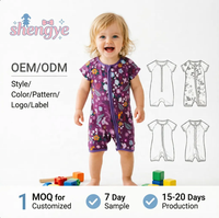 Combinaison bébé personnalisée DH OEM en bambou avec motif de Noël, fermeture éclair bidirectionnelle, logo personnalisé, mélange de spandex pour les petites filles