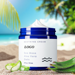 Crème hydratante pour le <span class=keywords><strong>visage</strong></span> et le corps à absorption rapide de marque privée crème naturelle à la mousse de mer à l'<span class=keywords><strong>aloe</strong></span> <span class=keywords><strong>vera</strong></span> et à l'avoine pour peaux sèches et eczéma - Product Image 4