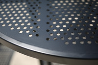 Mesa de pícnic para Discapacitados de acero perforado comercial al aire libre con Banco restaurante fuera del parque mesa de comedor de metal y juego de sillas