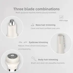 Quality Logo Oem Adjustable Shapes Shaver Portable Black Women's Painless Electric Eyebrows Remover Trimmer Razor