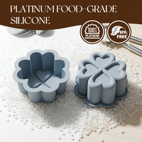 Moule à gâteau en silicone SILIKOLOVE en forme de trèfle à quatre feuilles, antiadhésif, sans BPA, 100 % silicone de qualité alimentaire, certifié LFGB, pour mousse et pâtisserie