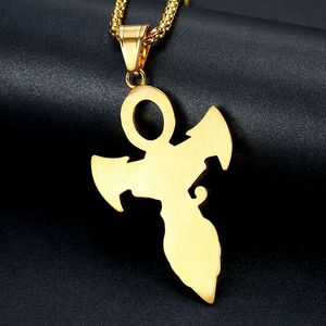 Venta al por mayor <span class=keywords><strong>de</strong></span> oro <span class=keywords><strong>Ojo</strong></span> <span class=keywords><strong>de</strong></span> <span class=keywords><strong>Horus</strong></span> collar <span class=keywords><strong>de</strong></span> acero inoxidable Faraón protección <span class=keywords><strong>amuleto</strong></span> collar Ankh Cruz joyería egipcia (BN129) - Product Image 2