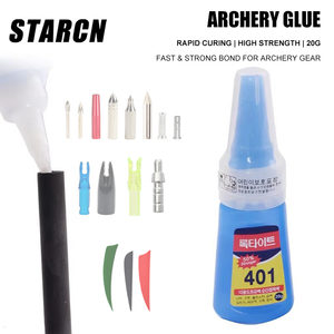 Adhesivo 401 de 20g, Superpegamento Instantáneo para Plumas, Nocks e Insertos de Flechas de Arquería, Secado Rápido, Unión Transparente para Fabricación de Flechas - Product Image 1