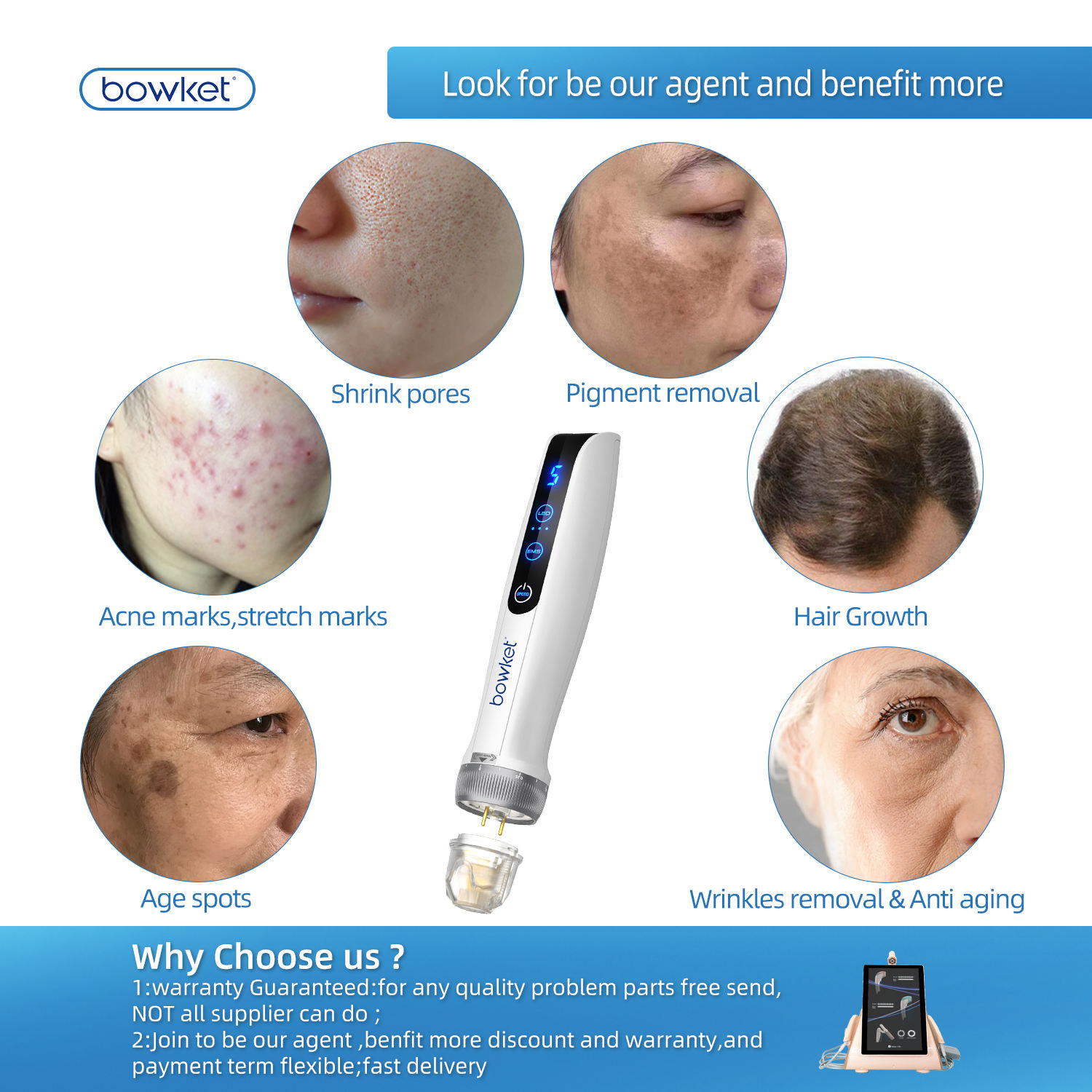 ORANGLES BOWKET Bio Pen Q2 Advanced Microneedling Derma Pen | 2024 New 3-in-1 Wireless Beauty Device with EMS & LED – orangles Qatar - detailed closeup view - illustrating benefits - Image 3 of 6 | created for all | Shop BOWKET Bio Pen Q2 Advanced Microneedling Derma Pen | 2024 New 3-in-1 Wireless Beauty Device with EMS & LED – orangles Qatar North Carolina | Free Shipping ORANGLES
