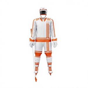 Uniforme de Hockey sobre Hielo Personalizado Rojo y Blanco para Hombre Adulto, Transpirable, 100% Poliéster, Ropa de Equipo - Product Image 5