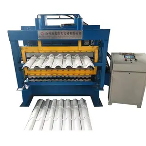 Double Layer Trapezoidal Tr4 Ibr Roof Sheet Making Processing Machines Steel Tile Sheet Roofing Roll Forming Machine Rollers