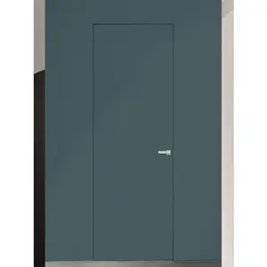 2024 desain trendi Interior kayu komposit MDF HDF Flush pintu tersembunyi engsel tersembunyi pintu rahasia tersembunyi
