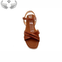 Usine directe chaussures pour femmes nouveau Style été haute qualité décontracté plage concepteur croix tissé sandales pour femmes