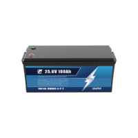 Batterie Lifepo4 24V 25.6V 100Ah 200Ah 280Ah 300Ah pour stockage d'énergie solaire, pack de batteries lithium-ion avec fonction Bluetooth