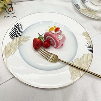 Vaisselle nordique de luxe personnalisée fruits plats en céramique pour restaurant assiettes à dîner mariage porcelaine blanche ensembles vaisselle