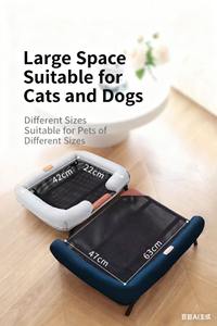 Hund atmungsaktiv Ganzjahres-Hundehütte Faltbares Feldbett Hunde bett Feuchtigkeit beständiges Hunde zelt Halb geschlossen - Product Image 5