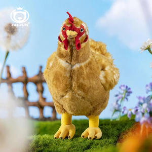 Peluche courte en forme de coq, coussin de confort, coussin de dessin animé, petit poulet, poupée de Noël, pour les jeunes, 100% fibre de polyester - Product Image 4