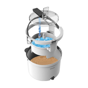 Homellter 360 xoay tay miễn phí sợi nhỏ quay xoắn lau sạch bẩn riêng biệt phẳng làm sạch sàn lau thông minh ướt thép cực - Product Image 3