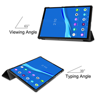 Étui pour tablette simple et de haute qualité, à trois volets, avec support, 10 pouces, en cuir PU, protection parfaite pour M10 FHD PLUS TB-X606F