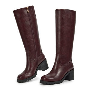 WETKISS Vente en <span class=keywords><strong>gros</strong></span> OEM <span class=keywords><strong>Bottes</strong></span> au genou à mollet épais Talon carré <span class=keywords><strong>Bottes</strong></span> Box pour femmes Chaussures Western <span class=keywords><strong>Bottes</strong></span> d'équitation à hauteur du genou - Product Image 3